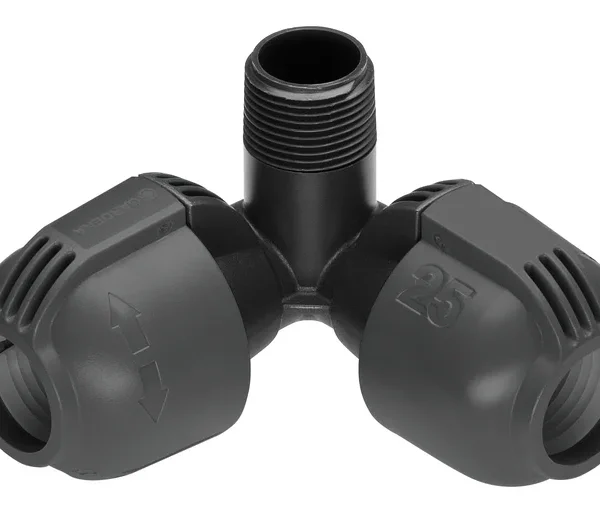 სპრინკლერის კონექტორი 25 მმ 3/4 Angled L-piece 25mm x 3/4" male thr.